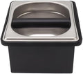 FLEXMAN Coffee Knock Box, Stainless Steel Apexstone Espresso Knock Box with Non Slip Rubber Base, Coffee Grounds Knock Box for Cafe Bar Home Restaurant (S) by flexman