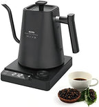 Smart Electric Kettle 1000ML Gooseneck Kettle With Temperature Control and 24H Keep Warm, 304 Stainless Steel Hot Water Kettle For White Tea, Coffee, Boiling Water (Black) by Unknown