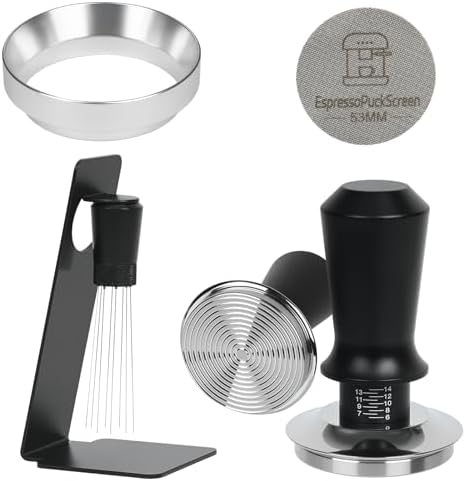 53mm Espresso Tools, Coffee Tamper, WDT Tool, Dosing Funnel, Puck Screen by BUWILRQ