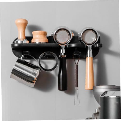 Amosfun Wall Mounted Espresso Organizer No Drill Portafilter Holder for Coffee Bar Space Saving Espresso Tamping Station with Easy Installation for Organizing Coffee - Image 5