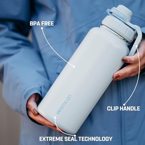Vesmoon Vessence 24 Oz Stainless Steel Tea Infuser Bottle for Loose Leaf Tea, Water, Herbs, Fruits - Triple Layered Insulated, Leak Proof Bottle with Lid and Clip Handle - 24 Hours Hot/Cold - Image 4