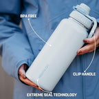 Vesmoon Vessence 24 Oz Stainless Steel Tea Infuser Bottle for Loose Leaf Tea, Water, Herbs, Fruits - Triple Layered Insulated, Leak Proof Bottle with Lid and Clip Handle - 24 Hours Hot/Cold - Image 4