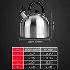 Whistling Kettle Tea Kettle Stovetop Teapot|Tea Pots for Stove Top|Tea Kettle| Stainless Steel Tea Kettle |Large-Capacity |5 Layers Extra Thick| Suitable for All Types of Stoves - Image 2