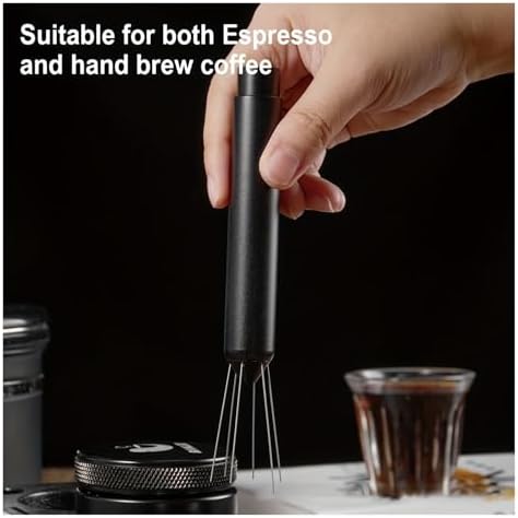 WDT Espresso Distribution Tool, Stirrer Tool For Barista, Tamper With Retractable Stainless Steel Needle - Image 4