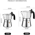 Stainless Steel Moka Pot, 6 Cup Stovetop Espresso Maker for Authentic Italian Coffee - Durable Rust-Proof Coffee Percolator, Premium Espresso Coffee Maker for Home and Outdoor Use (6 Cup 300ml) - Image 5