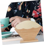 Bamboo Coffee Filter Holder Rack Keeps Papers Dry and Organized - Image 3