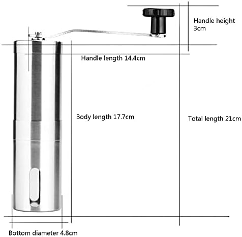 Manual Coffee Grinder Conical Burr Coffee Grinder Conical Ceramic Burr Stainless Steel Portable Hand Crank Mill Adjustable Burr Assembly - Image 5