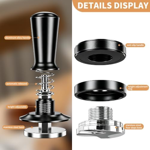 51mm Espresso Accessories Kit with Wood Tamping Station 7-Piece - Image 4