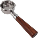 58mm Bottomless Portafilter,3 ears 58mm Portafilter Stainless Steel portafilters and Walnut wood Handle Espresso Machine Accessories (#4) - Image 7