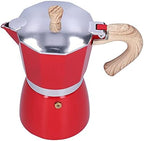300ML Stovetop Espresso Maker Moka Pot Coffee Maker Coffee Pot Moka Maker Coffee Kettle for Gas Stove Ethanol Stove Electrothermal Furnace Home Kitchen (Red) - Image 2