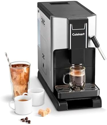 Cuisinart Espresso Bar Fully Automatic Espresso Machine, Makes Hot or Cold Cafe-Quality Cappuccino, Lattes, Americanos and Cold Extracted Espresso, Steam/Frothing Wand for Milk-Based Drinks, EM-550 by Cuisinart
