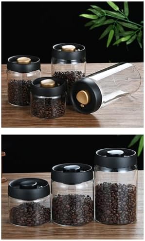Sealed Glass Coffee Storage Canister Press Vacuum Seal Container for Bean Seasonings Dry Food User Friendly Glass Organizers - Image 7