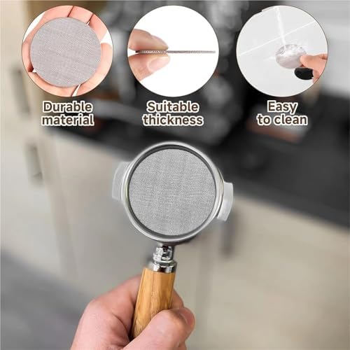 51/53/58mm Stainless Steel Espresso Puck Screen Reusable Coffee Filter Mesh, 1.7mm Thick For E61 & Home Espresso Machines(51mm 1pc) - Image 7