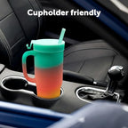 Silipint 32oz Silicone Tumbler with Handle, Flip Lid and Straw – BPA-Free, Non-Toxic, Freezer, Microwave, Dishwasher Safe Tumbler – Perfect for Tea, Smoothies (Aurora) Pack of 1 - Image 4
