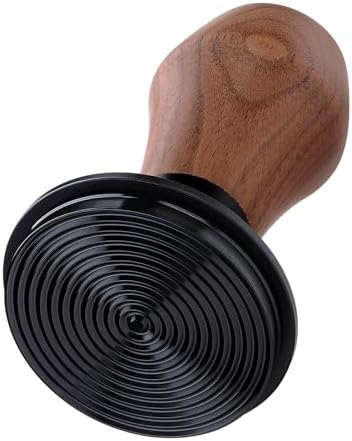 Normcore 58.5mm Espresso Coffee Tamper V4 - Spring Loaded Tamper With Titanium PVD Coating Ripple Base -15lb / 25lb / 30lbs Replacement Springs, Genuine American Walnut Handle - Image 2