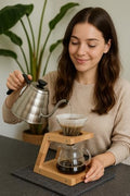 Wooden Coffee Brewing Stand for Filter Coffee 200-399ml Capacity - Wood Pour Over Holder by Unknown