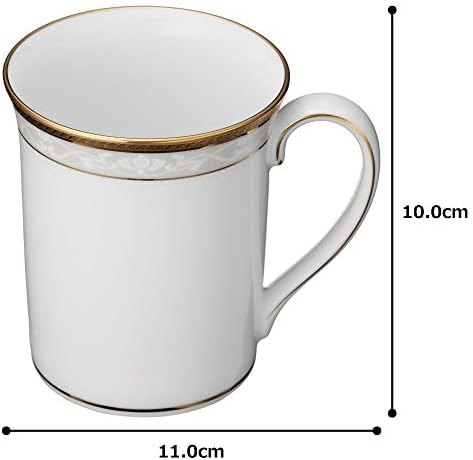Noritake P91332/4335-6 Mugs (Pair Set) 11.2 fl oz (310 cc), Hampshire Gold & Platinum 2 Count Gold & Silver Fine Porcelain - Image 7