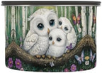 Stainless Steel Coffee Storage Containers with Airtight Lid, Forest Owl Butterfly Flower 30oz Food Storage Container Kitchen Canister for Tea, Coffee Beans, Ground, Sugar Storage by Quteprint