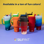 Silipint 32oz Silicone Tumbler with Handle, Flip Lid and Straw – BPA-Free, Non-Toxic, Freezer, Microwave, Dishwasher Safe Tumbler – Perfect for Tea, Smoothies (Volcano) Pack of 1 - Image 7