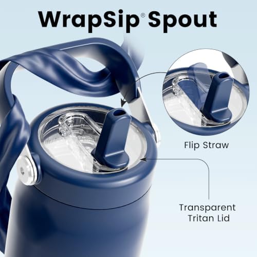 Fjbottle WrapSip 24 oz Insulated Tumbler with Flip Straw and Handle - Image 3