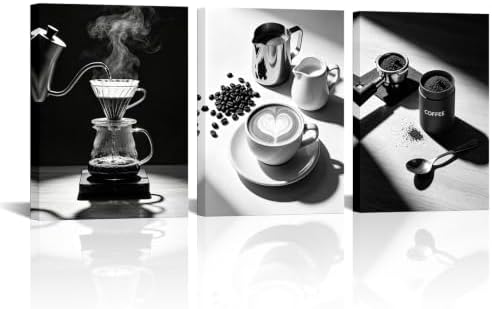 YeiLnm Pour Over Coffee Dripper Set with Glass Server, Gooseneck Kettle, Latte Art Cup, and Storage Canister, Barista Brewing Kit by YeiLnm