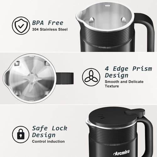 Arcmira 6 in 1 Nut Milk Maker Machine, 20oz(600ml) Soy Milk Maker Machine - Image 6