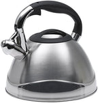Creative Home Crescendo Stainless Steel Whistling Tea Kettle with Aluminum Capsulated Bottom for Even Heat Distribution, 3.1 Quart, Brushed Finish by CreativeHome