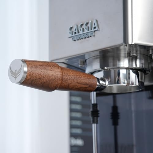58mm Bottomless Portafilter Set for Gaggia - Includes Walnut Bottomless Portafilter, Stainless Steel Puck Screens in Black & Silver - Image 2
