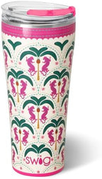 Swig Life 32oz Insulated Tumbler with Lid, Palm Royale by SwigLife