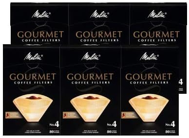 Melitta #4 Gourmet Cone Coffee Filters, Unbleached Natural Brown, 80 Count (Pack of 6) 480 Total Filters Count - Image 7