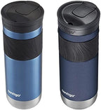Contigo SNAPSEAL Insulated Stainless Steel Travel Mug with Grip. Blue Corn Transparent Satin & Midnight Berry, 20 oz (Pack of 8) - Image 2