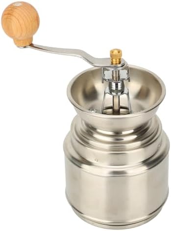 Manual Coffee Grinder, Stainless Steel Hand Crank Burr Grinder with Adjustable Conical Burr and Portable Design for Camping Travel Home by Unknown