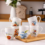 GBhome Floral Coffee Mugs Set of 6, 12 oz Ceramic Coffee Cups Set - Image 6