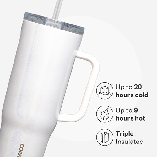 Corkcicle Cruiser Tumbler with Handle & Straw, 40 oz, Unicorn Magic - Image 3