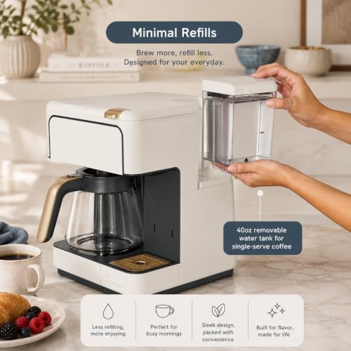 Multi-Brew Coffee Maker – 12-Cup Carafe & Single-Serve Pod or Grounds, Iced Coffee Mode, Programmable Touch Display, Includes Filters (White Icing) - Image 3