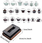 GIZNXBA Tea Pot Cup Set with Tray, Ceramic Tea Set Porcelain Teapot, Tea Set with Tray for Adults, Tea Set for Home Outdoor Picnic Business Hotel Office (Color : C) - Image 6