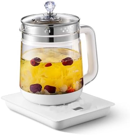 Electric Kettle With Tea Infuser Glass Electric Tea Kettle Health Pot Temperature Control 18 Smart Functions Egg Steamer Rack by Unknown