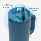 Corkcicle Cruiser Tumbler with Handle & Straw, 40 oz, North Shore - Image 5