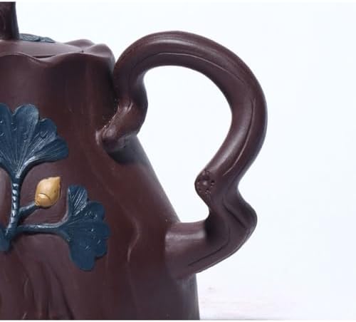 REIK Tea Pot Creative Tree Stump Teapot Handmade Large Capacity Teapot Office Desktop Purple Clay Teapot Teapot for Infuser - Image 5