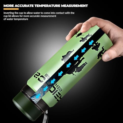 40 oz Smart Water Bottles with Digital Temperature Display Coffee Tea Infuser Bottle LED Thermal Cup Double Walled Vacuum Insulated Stainless Steel Flask Leak Proof Travel Mug Keep Warm (green) - Image 4