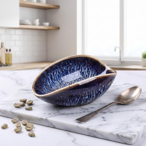 2pcs Ceramic Coffee Bean Dosing Cup - Espresso Cafe Bar Accessories | Crystalline Glazed Porcelain Tea Vessel Measuring Weighing Tray for Matcha Powder Cafe - Image 6