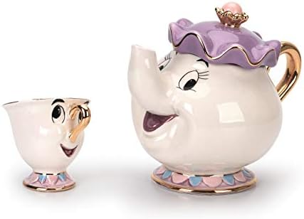 Cartoon New Beauty And The Beast Teapot Mug Mrs Potts Chip Tea Pot Cup by GZHaiTuoSi