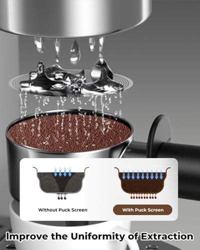 51mm Bottomless Portafilter 2 Ears Fits for Delonghi ECP3420, EC155, BCO430, EC260, and ECP3120, Includes Puck Screen, Double Shot Filter Basket - Image 7