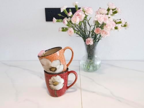 rockgoldbug Ceramics 12oz Coffee mugs set of 4,cups,Underglaze Technique - Image 6