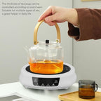 800W Electric Small Hot Plate, Portable Mini Stove Kitchen Cooktop Electric Heater Single Burner for Boiling Water Making Tea Coffee (White) - Image 2