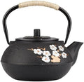 Cast Iron Teapot,SECHUDO Tea Kettle,Japanese Cast Iron Teapot with Stainless Steel Infuser for Stovetop Safe (Black and Colored, 800ML) by SECHUDO