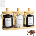 3-Pack 20oz Glass Coffee Container Set by Unknown