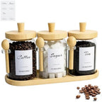 3-Pack 20oz Glass Coffee Container Set by Unknown