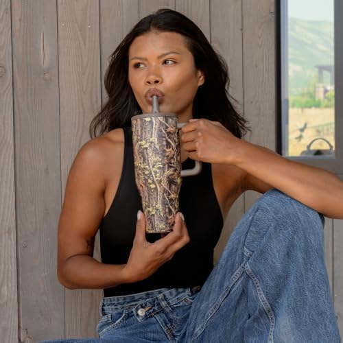 HydroJug Traveler 32oz, Insulated Tumbler with Handle & Straw, Woodland - Image 6