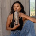 HydroJug Traveler 32oz, Insulated Tumbler with Handle & Straw, Woodland - Image 6